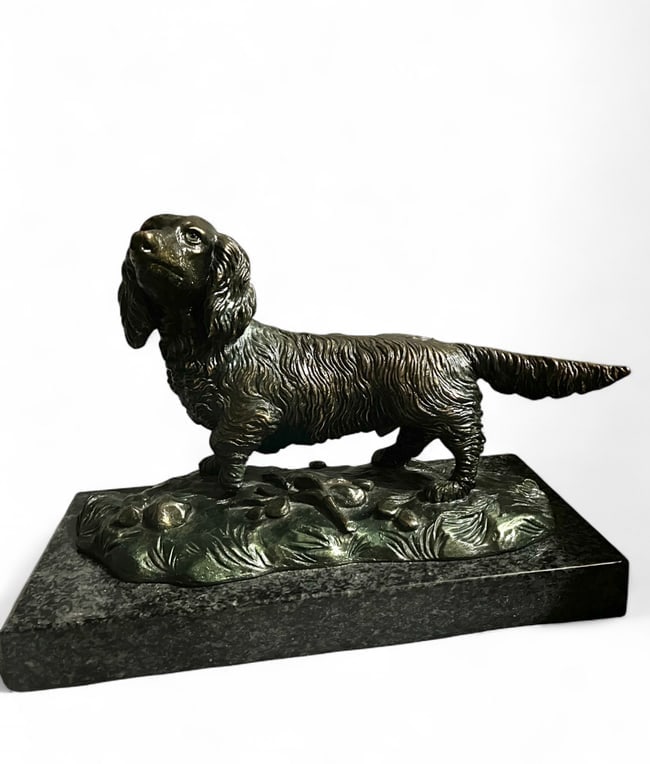 Original Bronze Dachshund Sculpture by Oleksander Pidlisnyi & Yuri O. Skorupsky:  Dachshund
