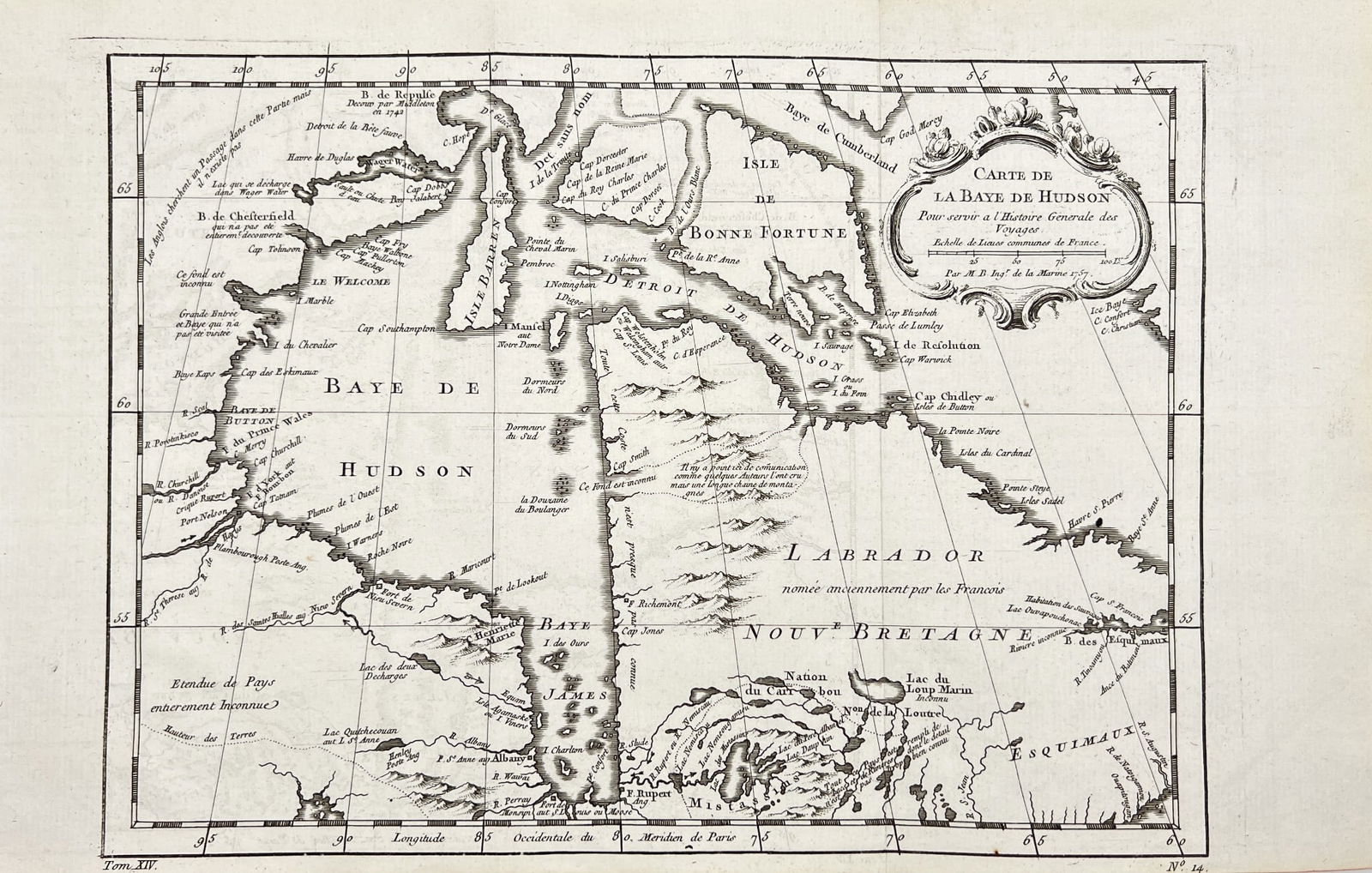 Antique Map - Map of Canada - Hudson Bay - Labrador - Arctic Ocean - Americas (1 of 2)