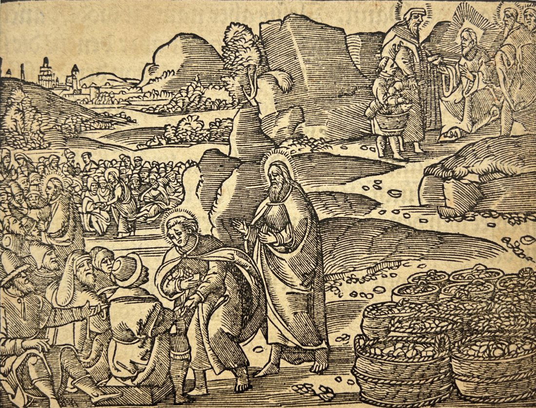 Antique Woodcut - Hauspostille - Martin Luther - Christians - Ministry of Jesus (1 of 2)