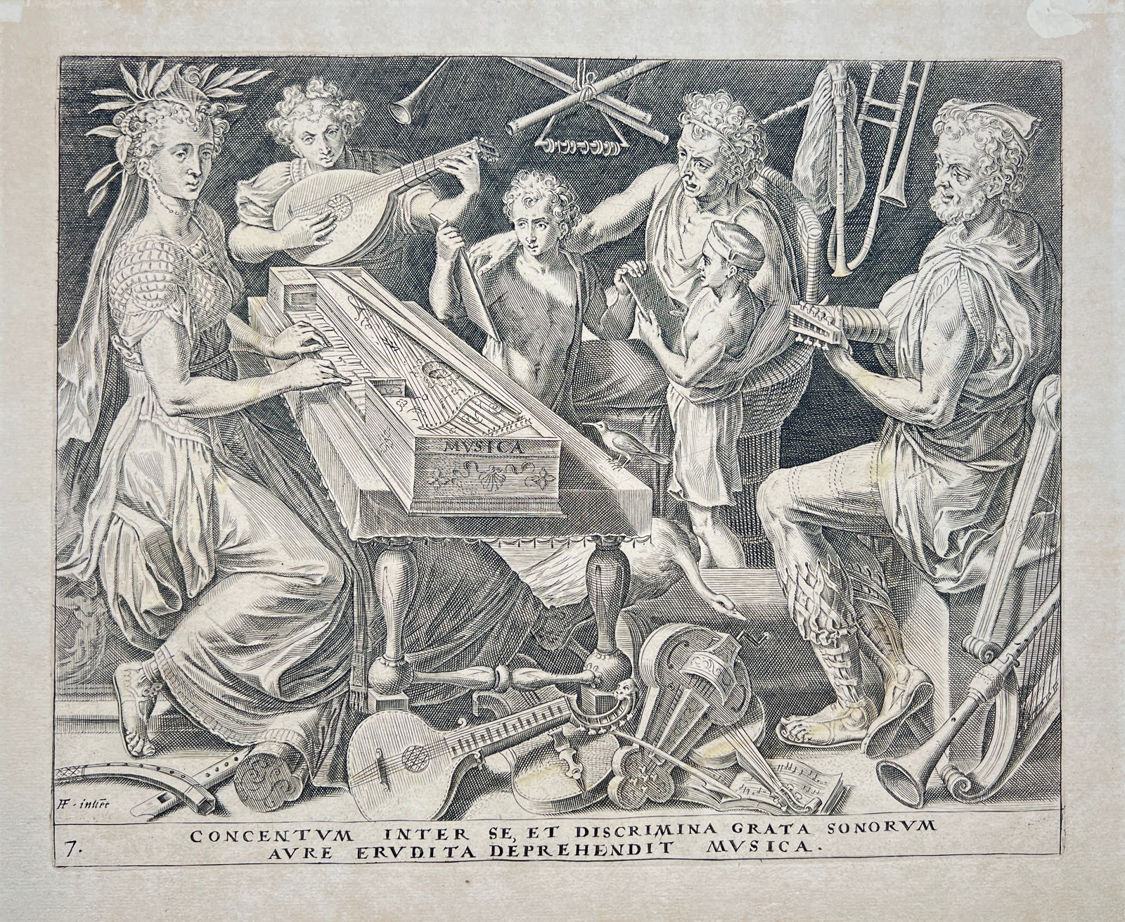 Cornelis Cort (1533–1578) after Frans Floris I (1519–1570) - Musica / Music (1 of 2)