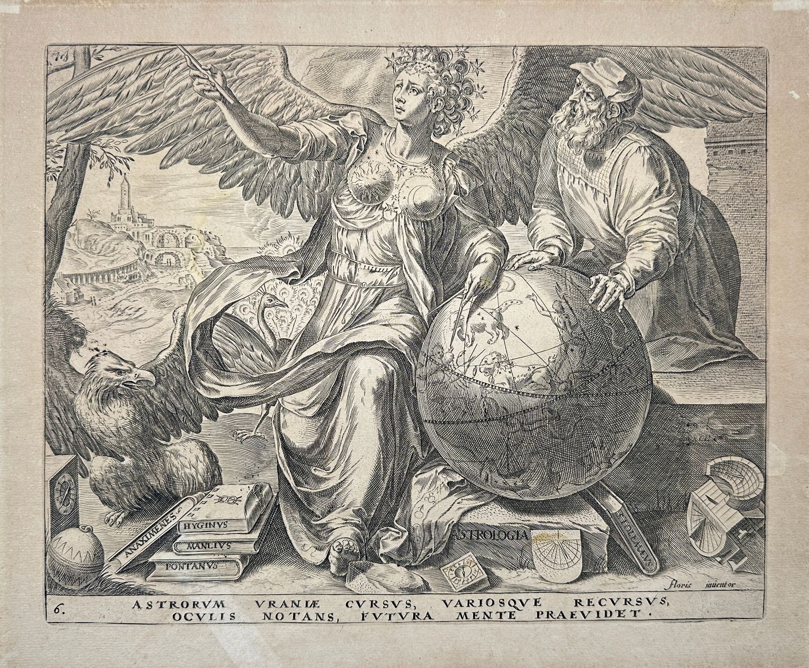 Cornelis Cort (1533–1578) after Frans Floris I (1519–1570) - Astrologia / Astronomy - The Seven (1 of 2)