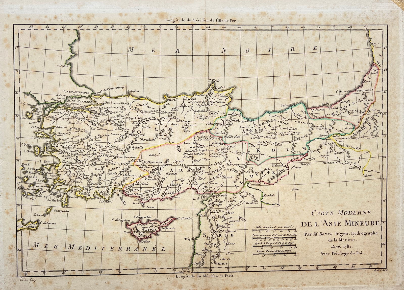 Rigobert Bonne - Map of Asia Minor (1 of 2)