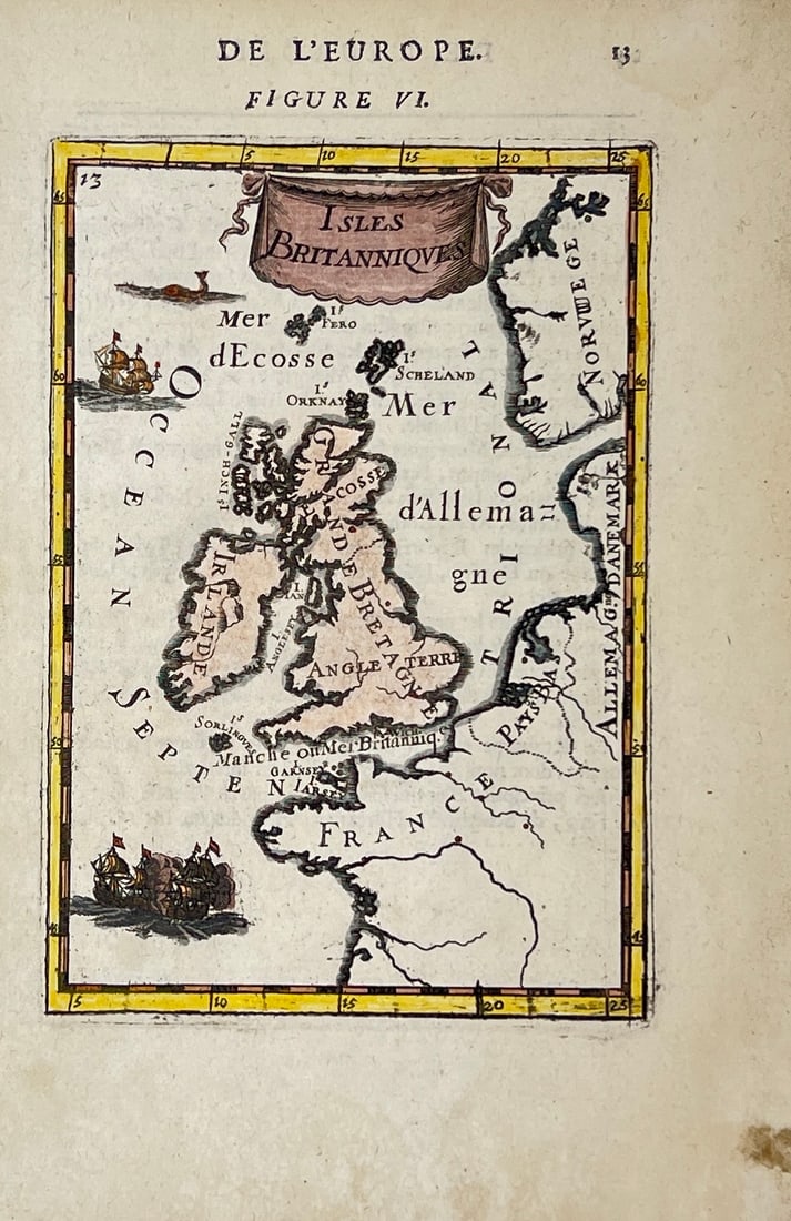 Allain Manesson Mallet & Thierry Duguet - Map of Ancient Britain / Anciennes Isles Britanniques (1 of 2)
