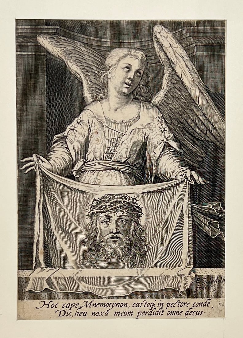 Aegidius Sadeler II (1570–1629) after Peter de Witte - Theatrum Passionis Christi - An angel (1 of 2)