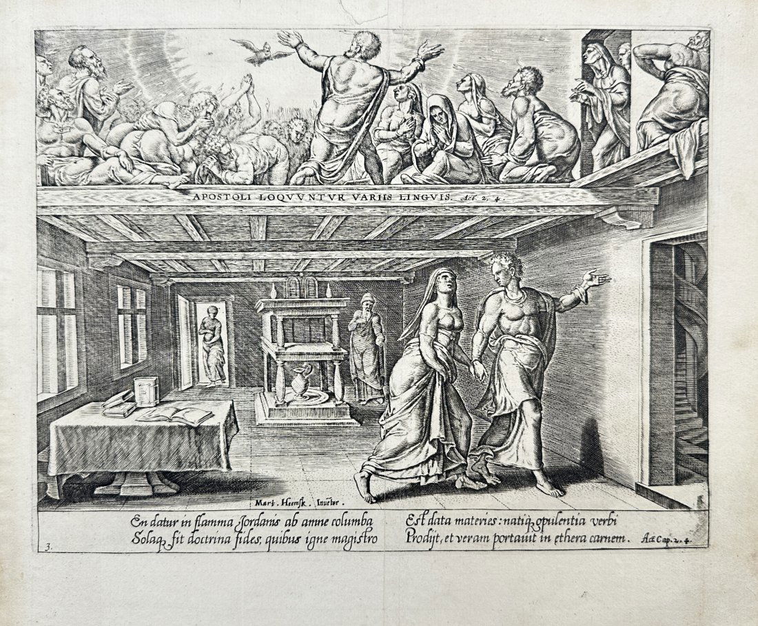 Philip Galle (1537–1612) & Maarten van Heemskerck - And They were All Filled with the Holy Ghost (1 of 2)