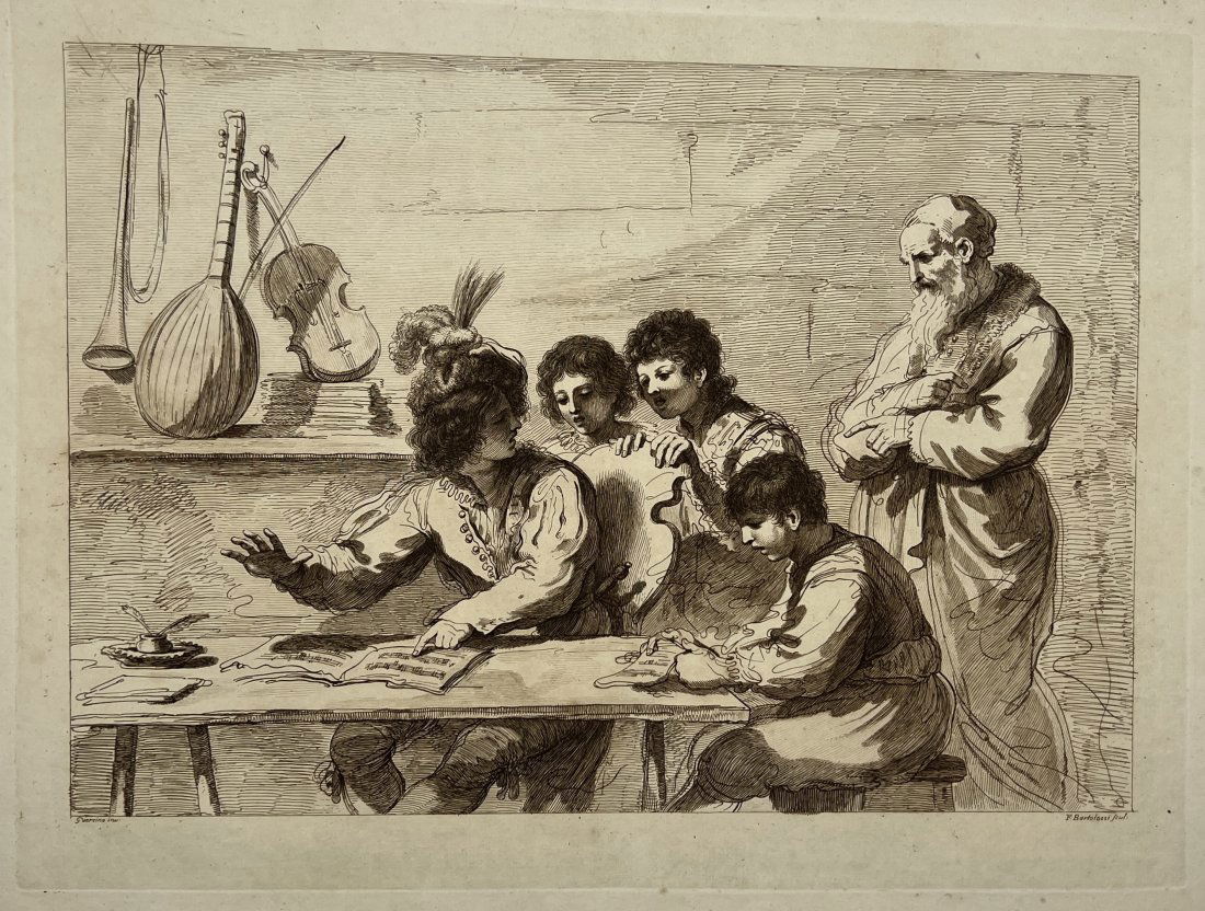 Francesco Bartolozzi (1727-1815) after Giovanni Francesco Barbieri (Guercino) - A Vocal Concert (1 of 2)