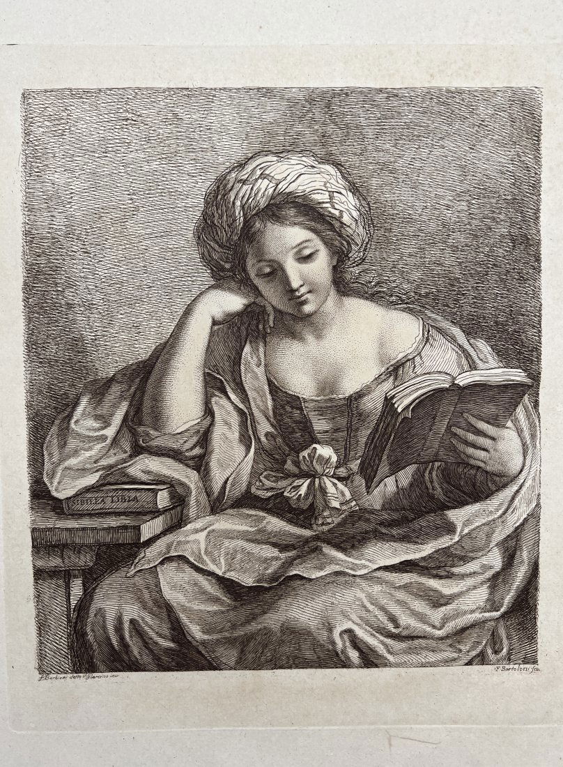 Francesco Bartolozzi after Giovanni Francesco Barbieri (Guercino) - A Sybil, with a Book (1 of 2)
