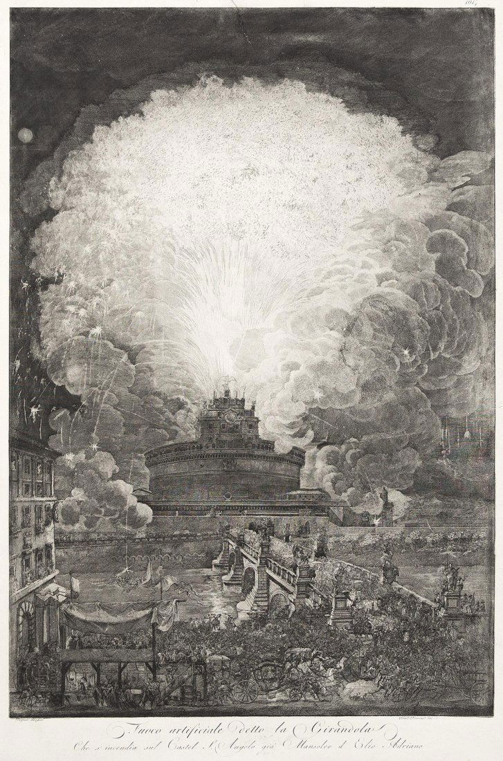 Francesco Piranesi (after Louis-Jean Desprez) - Fuoco artificiale detto la Girandola (1 of 1)