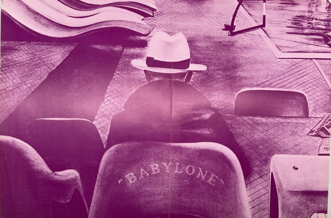 Jacques Monory (French, 1924-2018) - Original lithography Babylone: Original lithography by Jacques Monory, published in Paris by Galerie Maeght, 1978. Size 56 x 38 cm