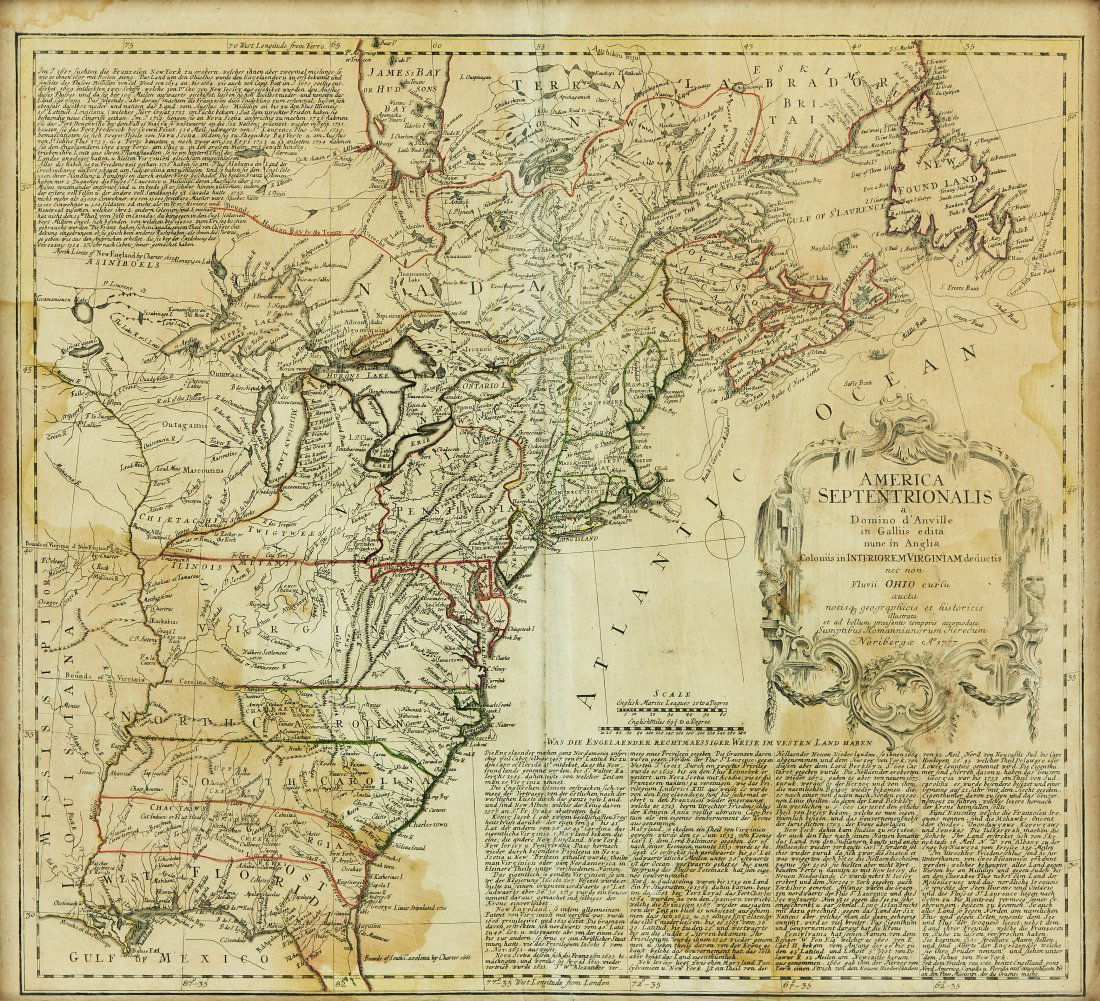 Johann Baptist Homann - Map of Eastern North America (1 of 2)