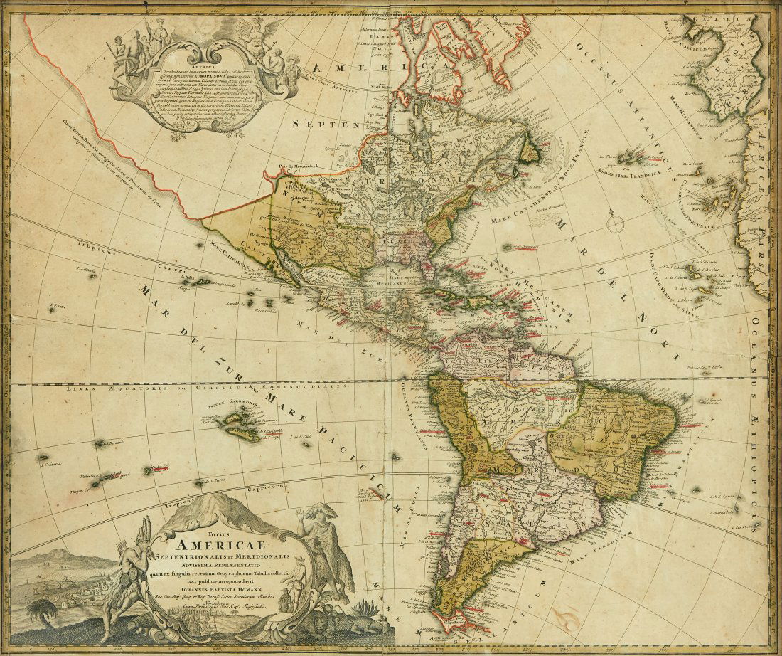 Johann Baptist Homann - Map of America (1 of 2)