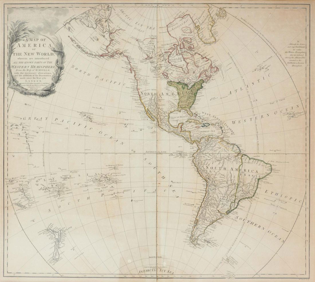 Jean-Baptiste Bourguignon d'Anville - A map of America or the New World (1 of 2)