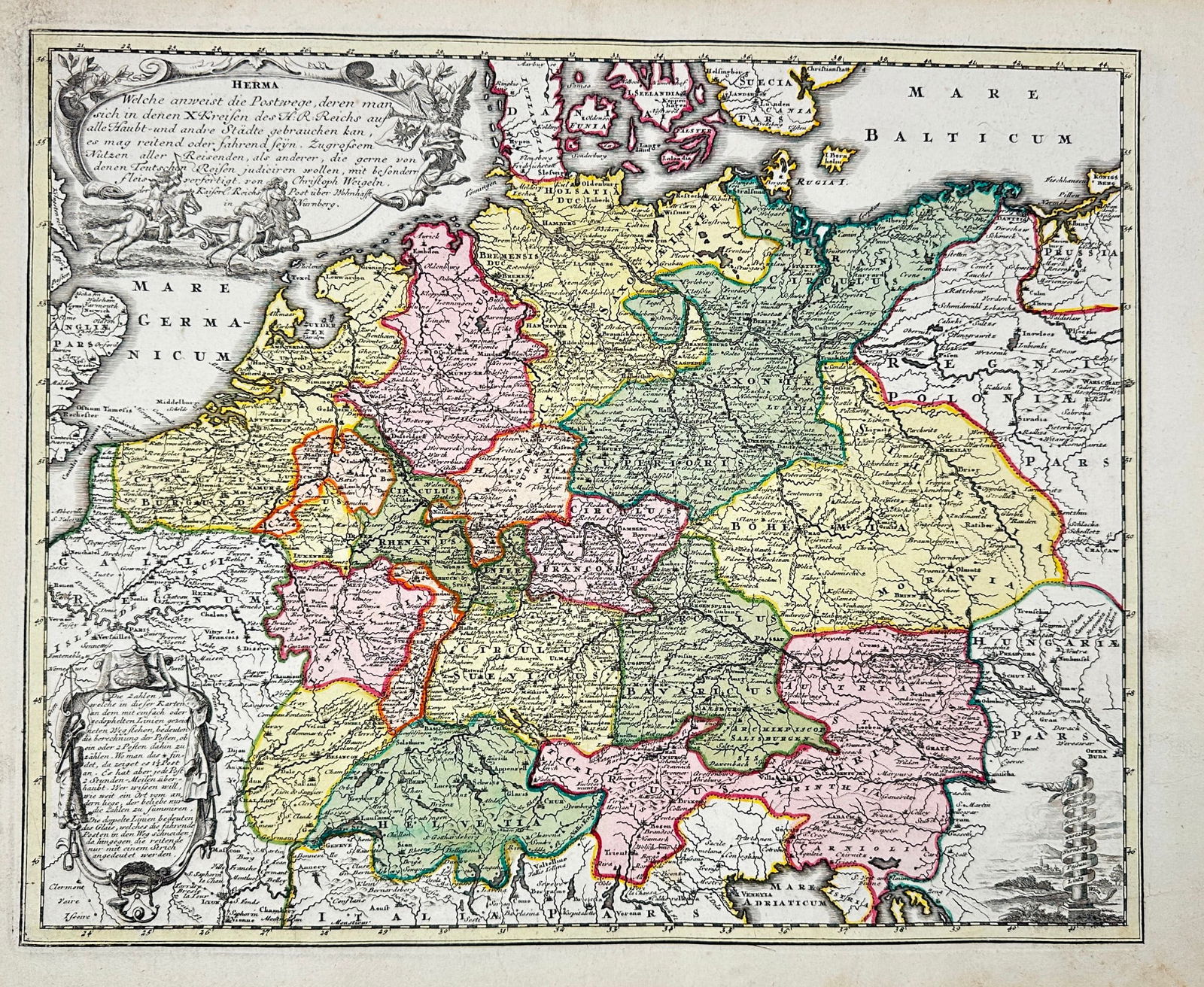 Christoph Weigel – Map of the Electorates and Imperial Territories of Germany (1 of 3)