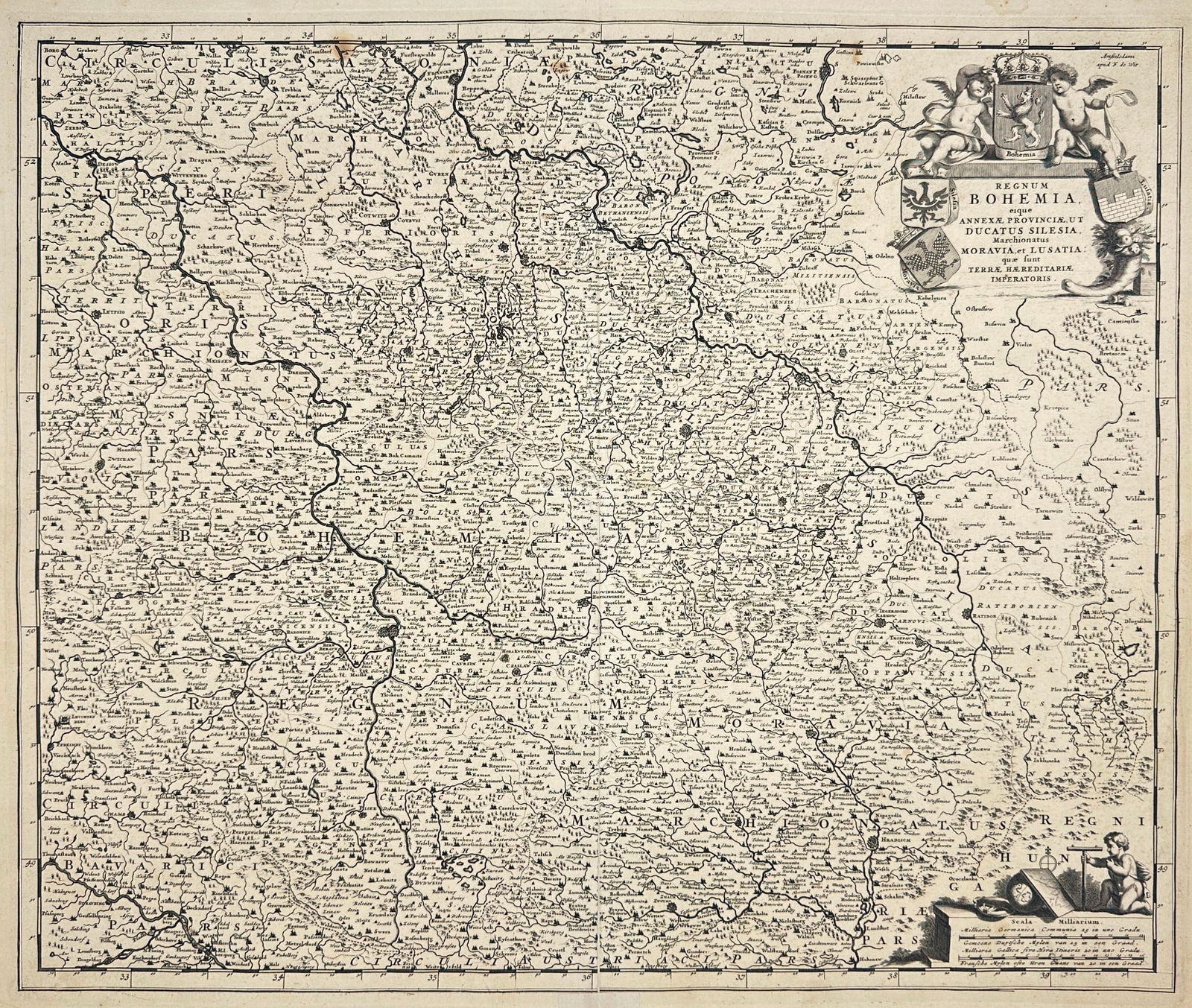 Frederik de Wit (1629–1706) – Map of the Kingdom of Bohemia and Adjacent (1 of 2)