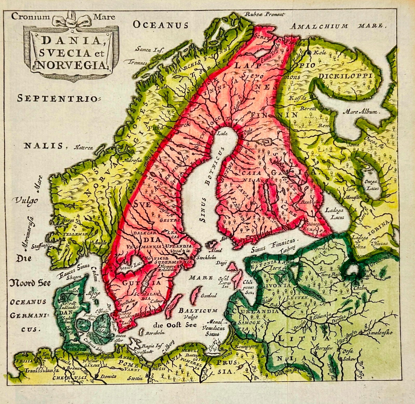 Matthäus Seutter (1678–1757) – Map of Denmark, Sweden, and Norway (1 of 3)