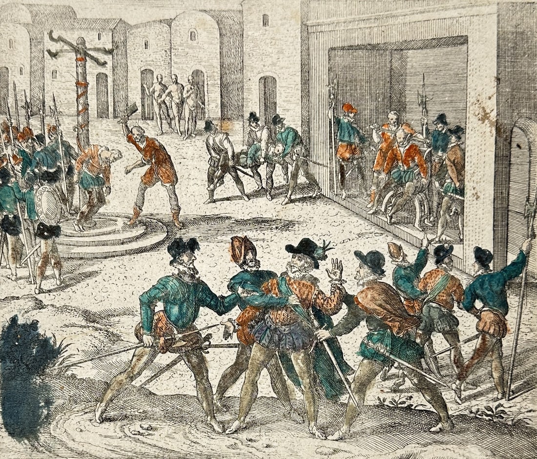 Johann Ludwig Gottfried / Theodor de Bry – Jacobus Almagrus à Ferdinando Pizzarro in vincula (1 of 3)