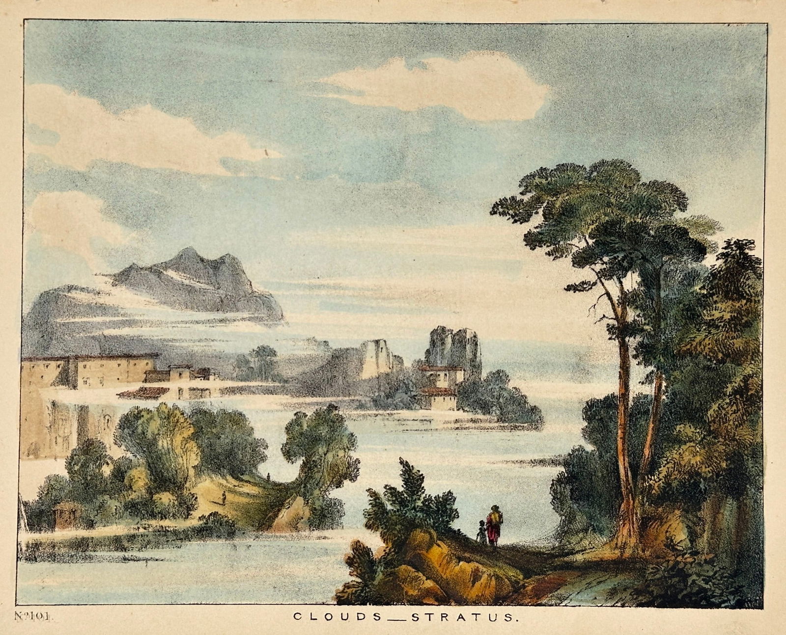 Charles Blunt (1803–1878)  – Stratus Clouds – Hand-Coloured Lithograph (1845) (1 of 3)