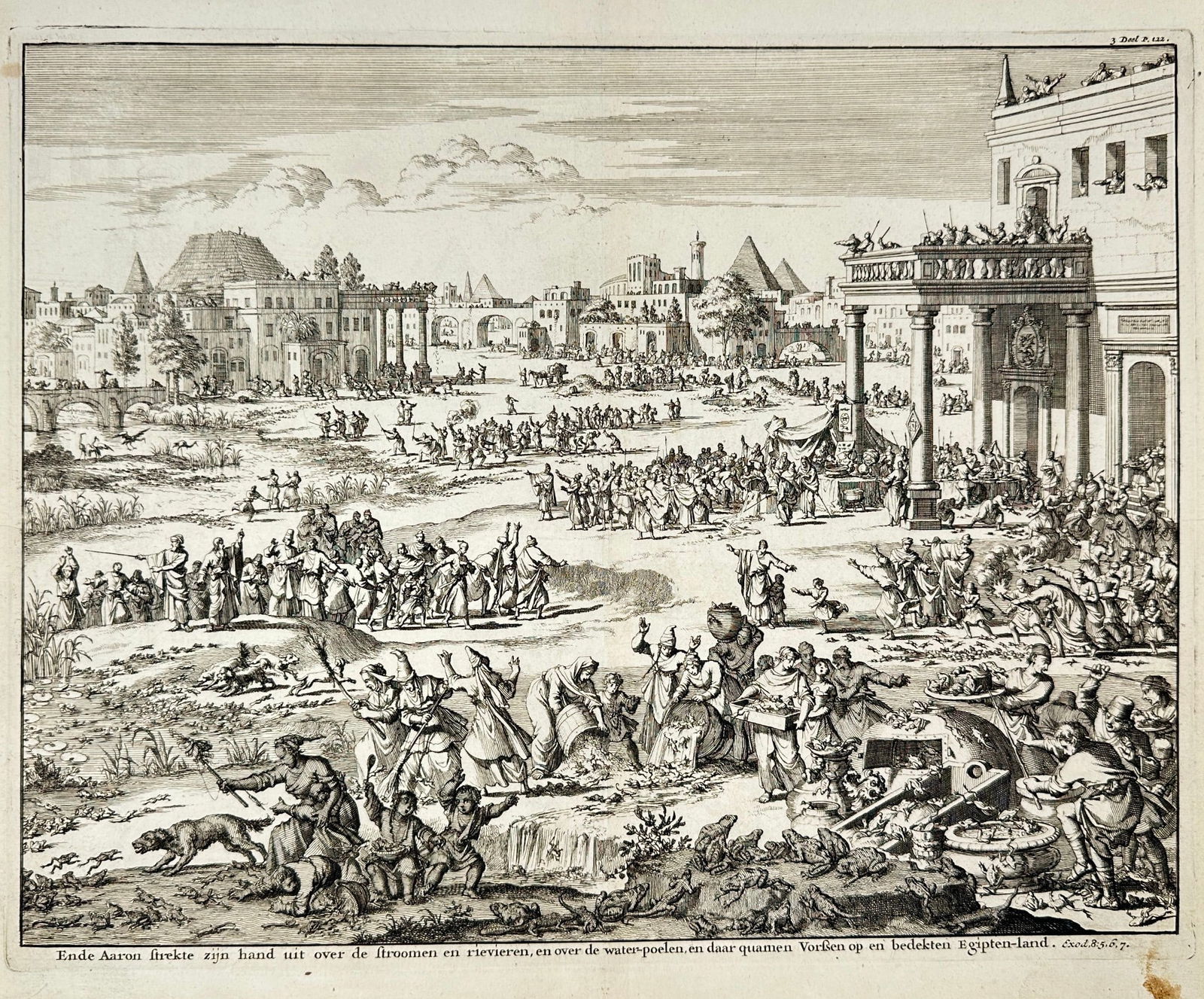 Willem Goeree & Jan Luyken – The Plague of Frogs in Egypt – Engraving (1 of 3)