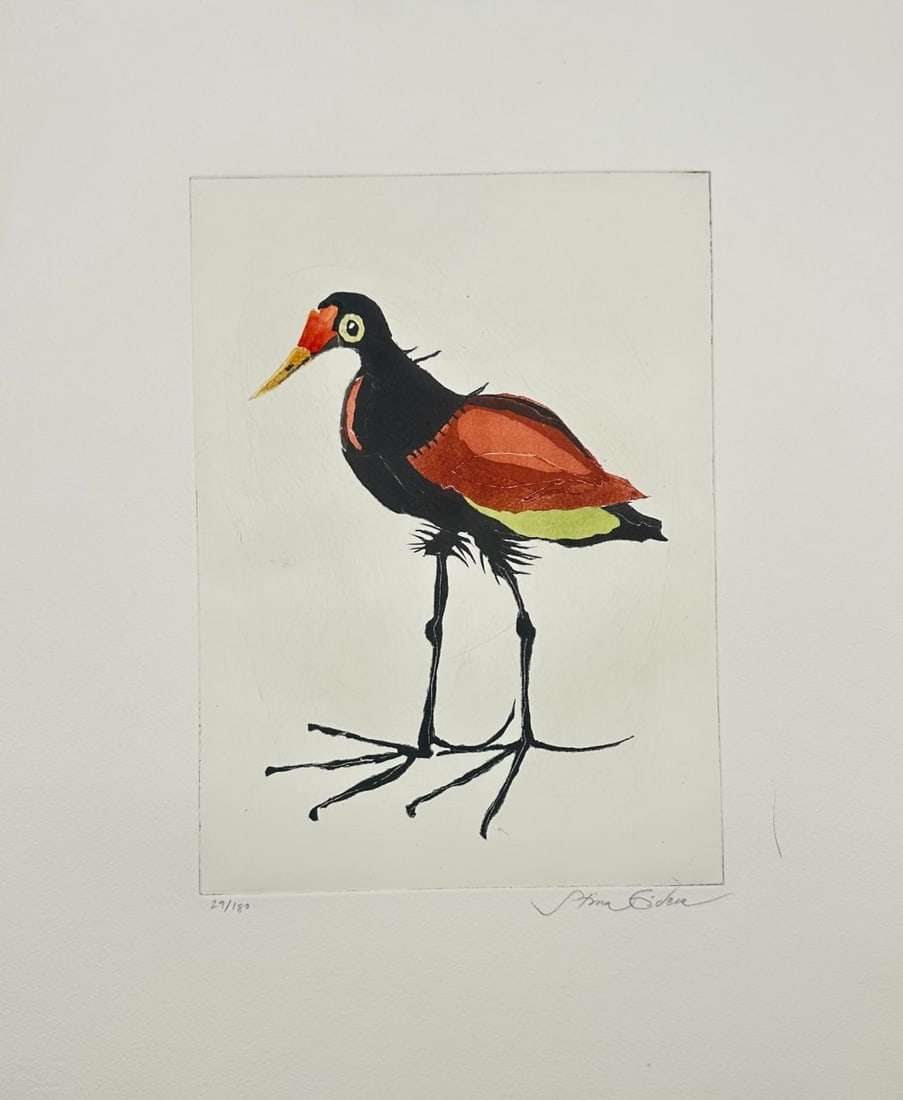 Stina Eidem – Jacana – Aquatint Engraving – Hand-signed 29/180 (Late 20th Century) (1 of 3)