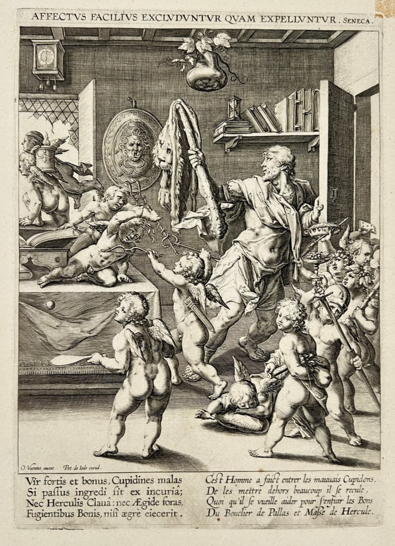 Pieter de Jode I  – Allegory of Good and Bad Passions – Engraving (1590–1632) (1 of 3)