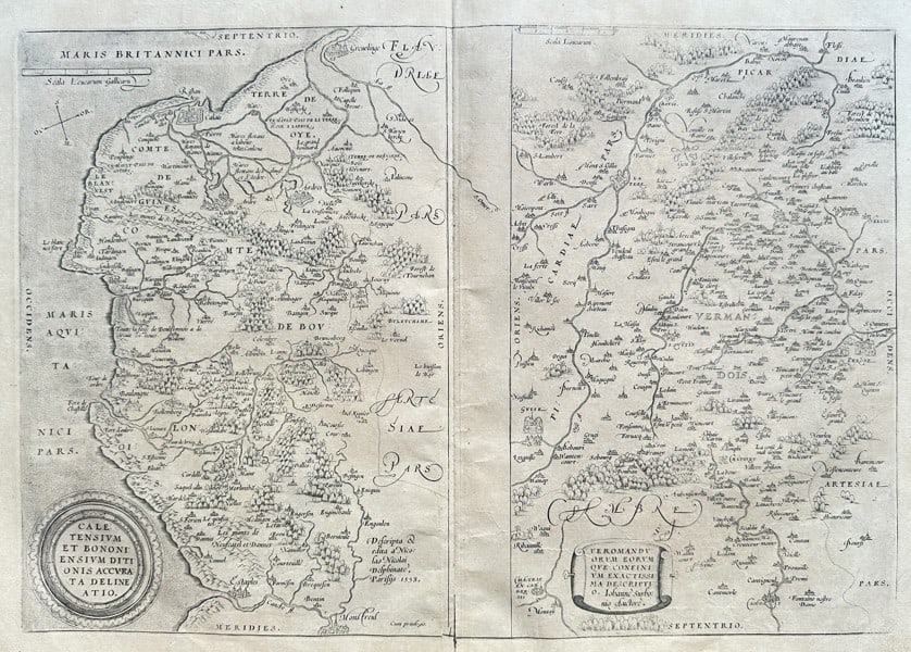 Abraham Ortelius – Map of France - Regions of Gaul and Boulogne - 1570 (1 of 3)