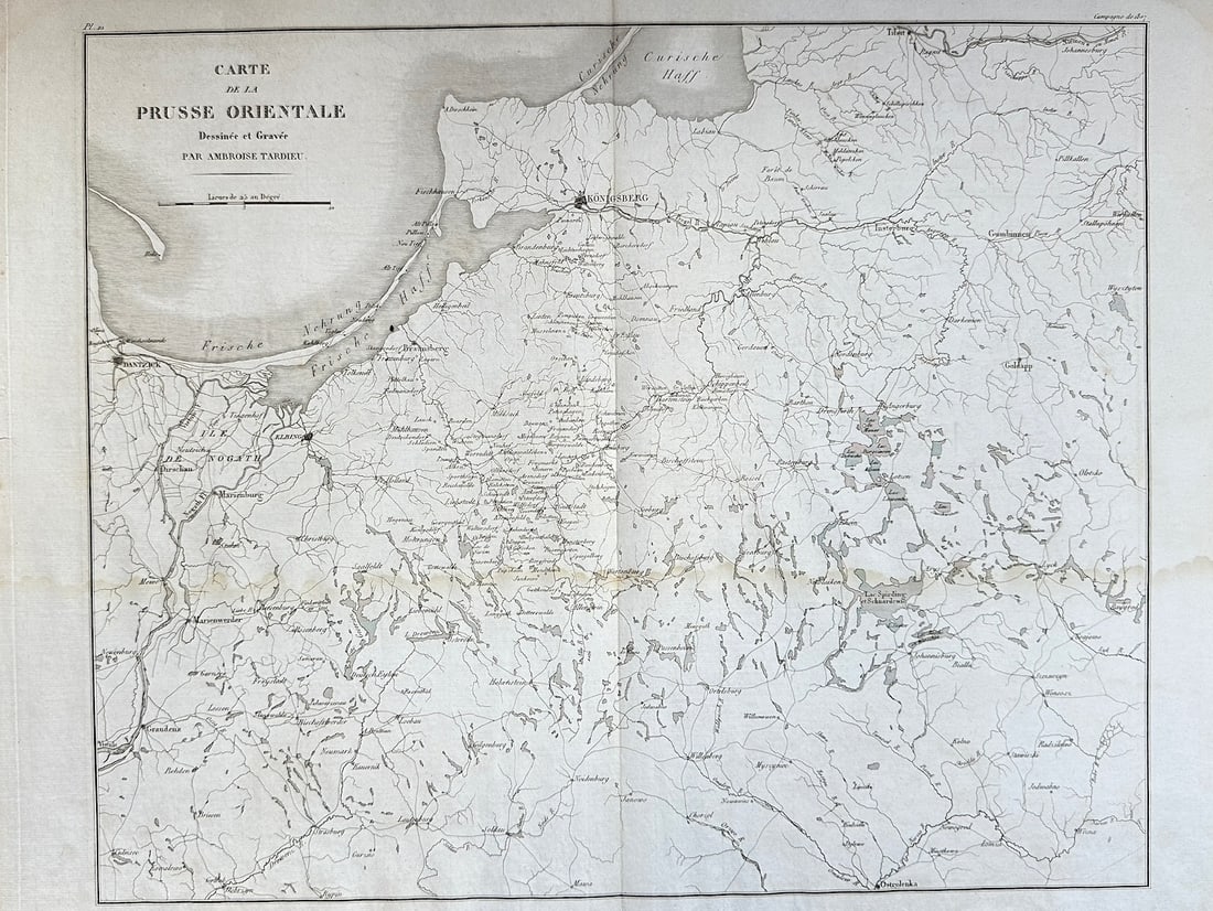 Ambroise Tardieu – Map of Poland, Russia and Lithuania - East Prussia – Engravin (1 of 3)