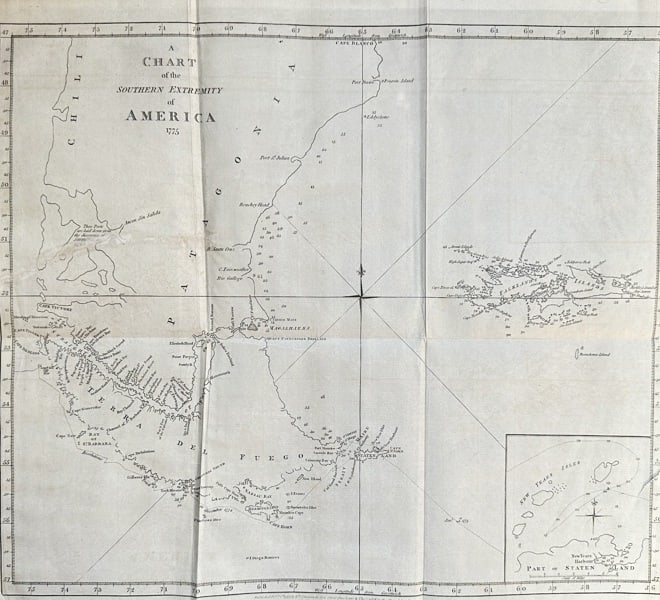 James Cook (1728–1779) – Map of the Southern Extremity of America - Engraving (1 of 3)