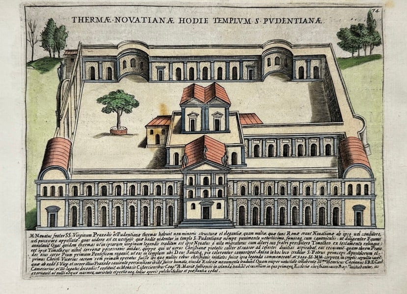Giacomo Lauro (c. 1550-1614) – Baths of Novatian, Today the Church of St. Pudenziana (1 of 3)