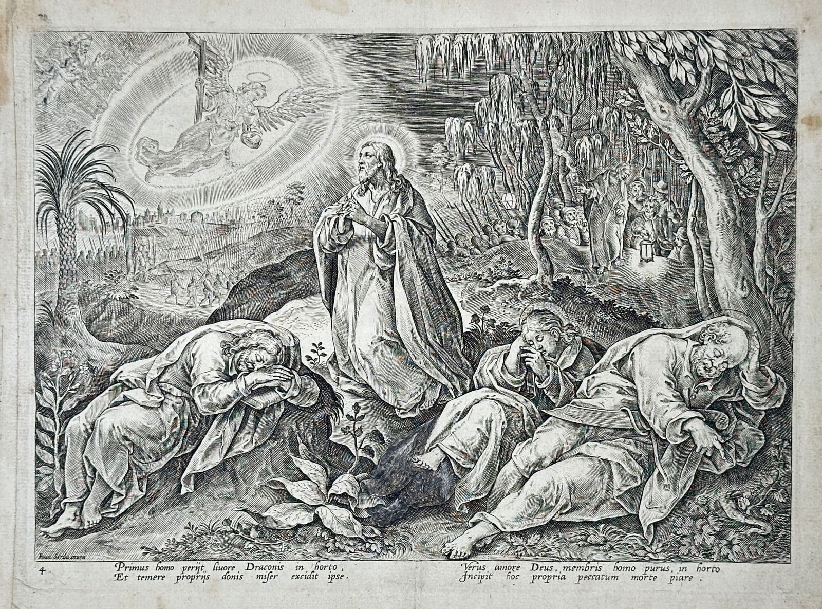 Jan van der Straet (1523–1605) – Christ on the Mount of Olives (The Agony in the Garden) (1 of 3)