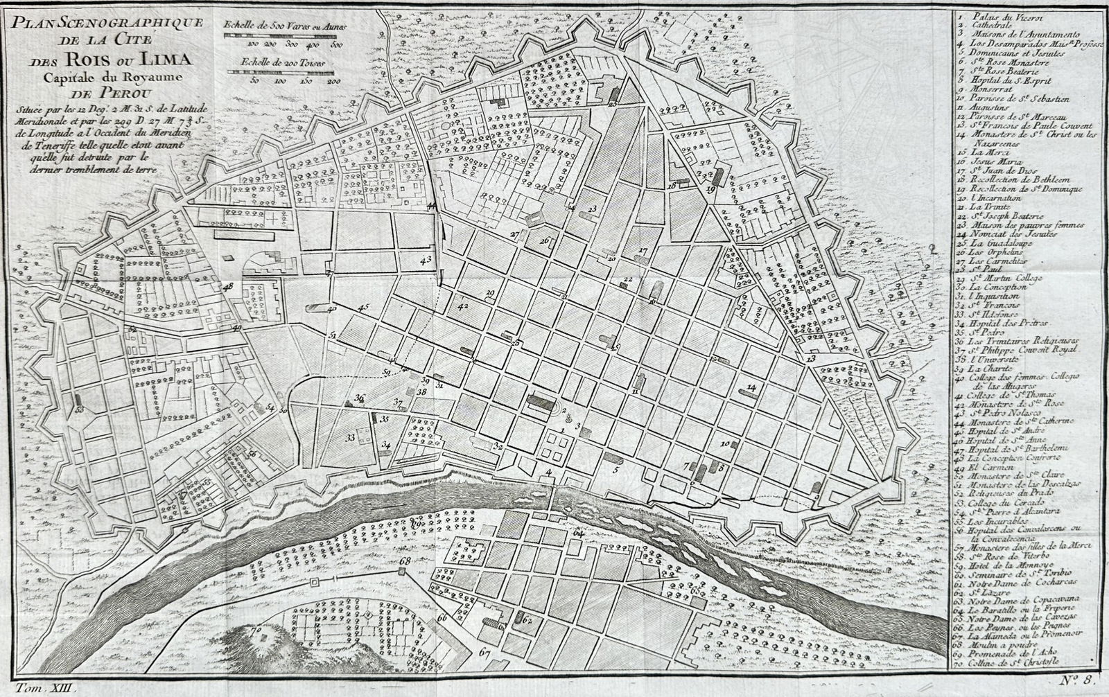 Jean-Baptiste Bourguignon d'Anville – Scenographic Plan of the Kings - Engraving (1 of 3)