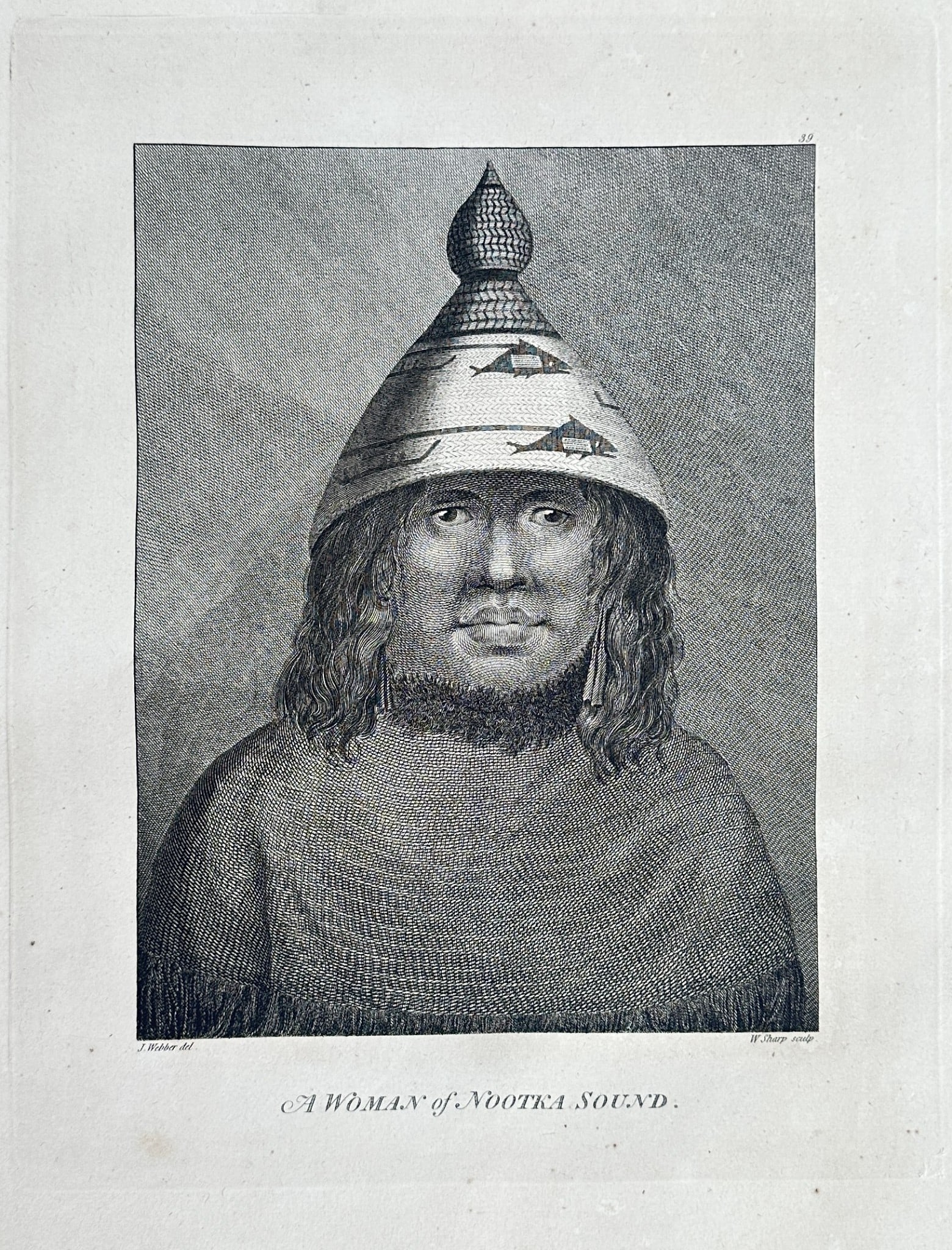 John Webber (1751–1793) – A Woman of Nootka Sound – Engraving - Large Folio (1 of 2)