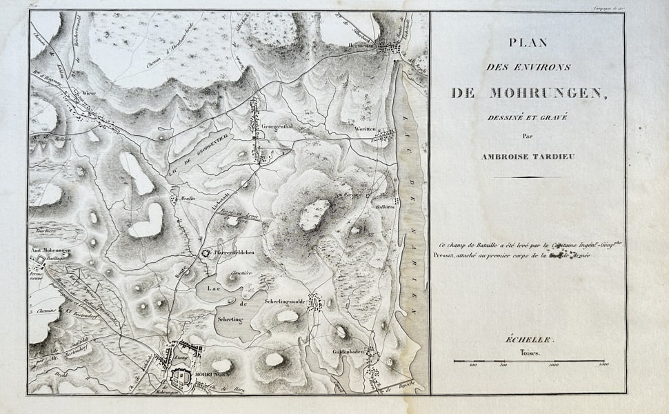 Ambroise Tardieu (1788–1841) – Map of Poland - Plan of the Environs Mohrungen (1 of 3)
