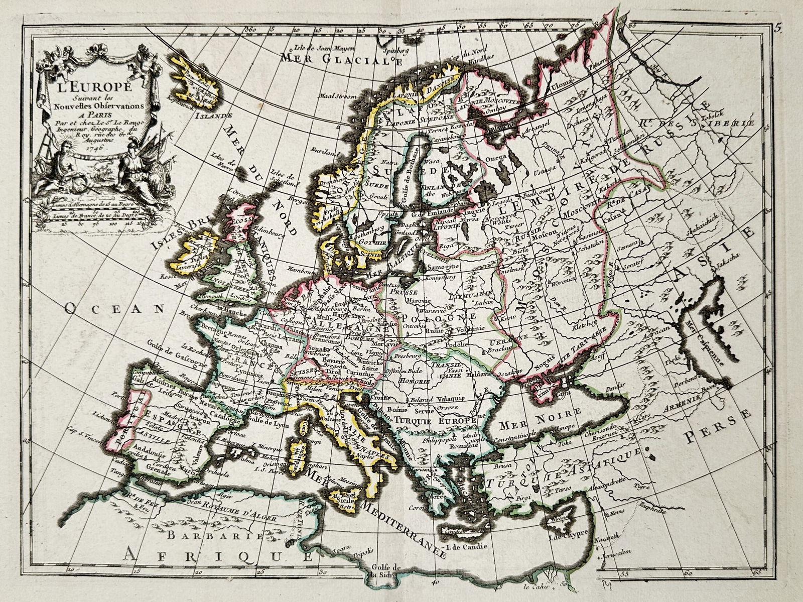 Georges-Louis Le Rouge (c. 1712–c. 1790) – Map of Europe / L'Europe – Engraving (1 of 3)