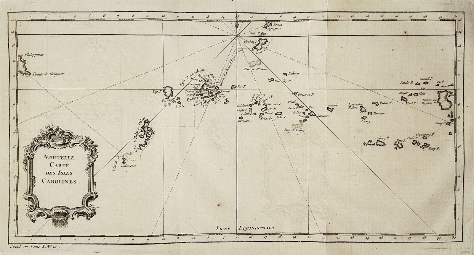 Jacques-Nicolas Bellin (1703–1772) – Map of The Caroline Islands – Engraving (1 of 3)