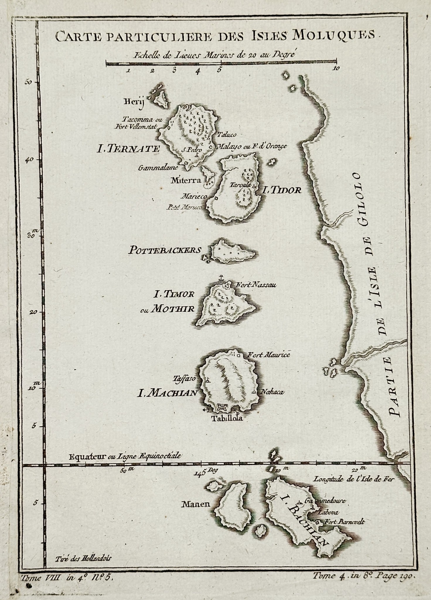 Antoine François Prévost (1697–1763) – Map of the Molucca Islands (Indonesia) (1 of 2)