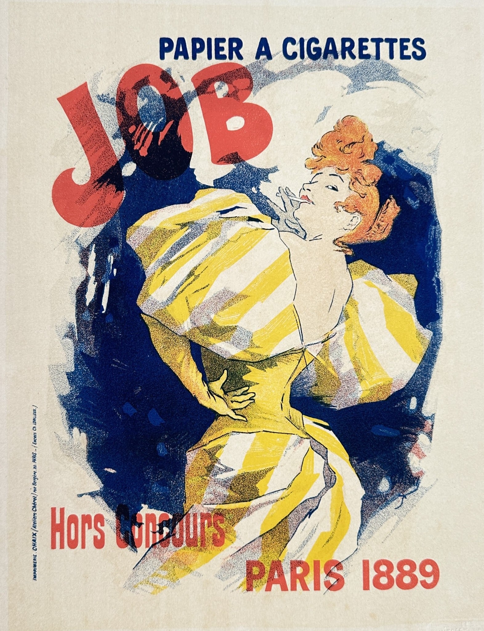 Jules Chéret (1836–1932) – Cigarette Rolling Papers JOB (Poster Miniature) (1 of 4)
