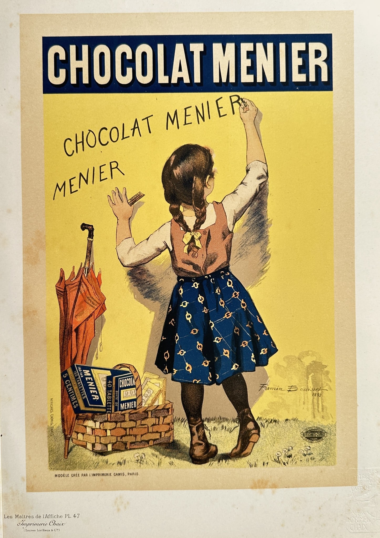 Firmin Bouisset (1859–1925) – Chocolat Menier (Girl Writing on Wall) (1 of 4)