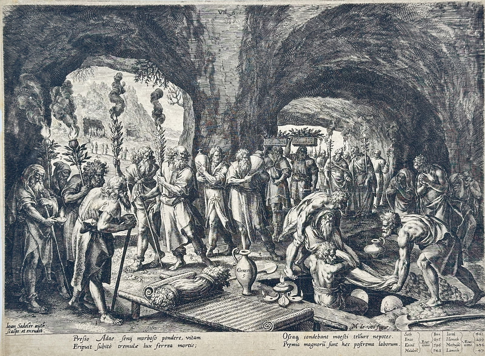 Johann Sadeler I (1550–c. 1600) after Maerten de Vos (1532–1603) – The Burial of the Dead (1 of 2)