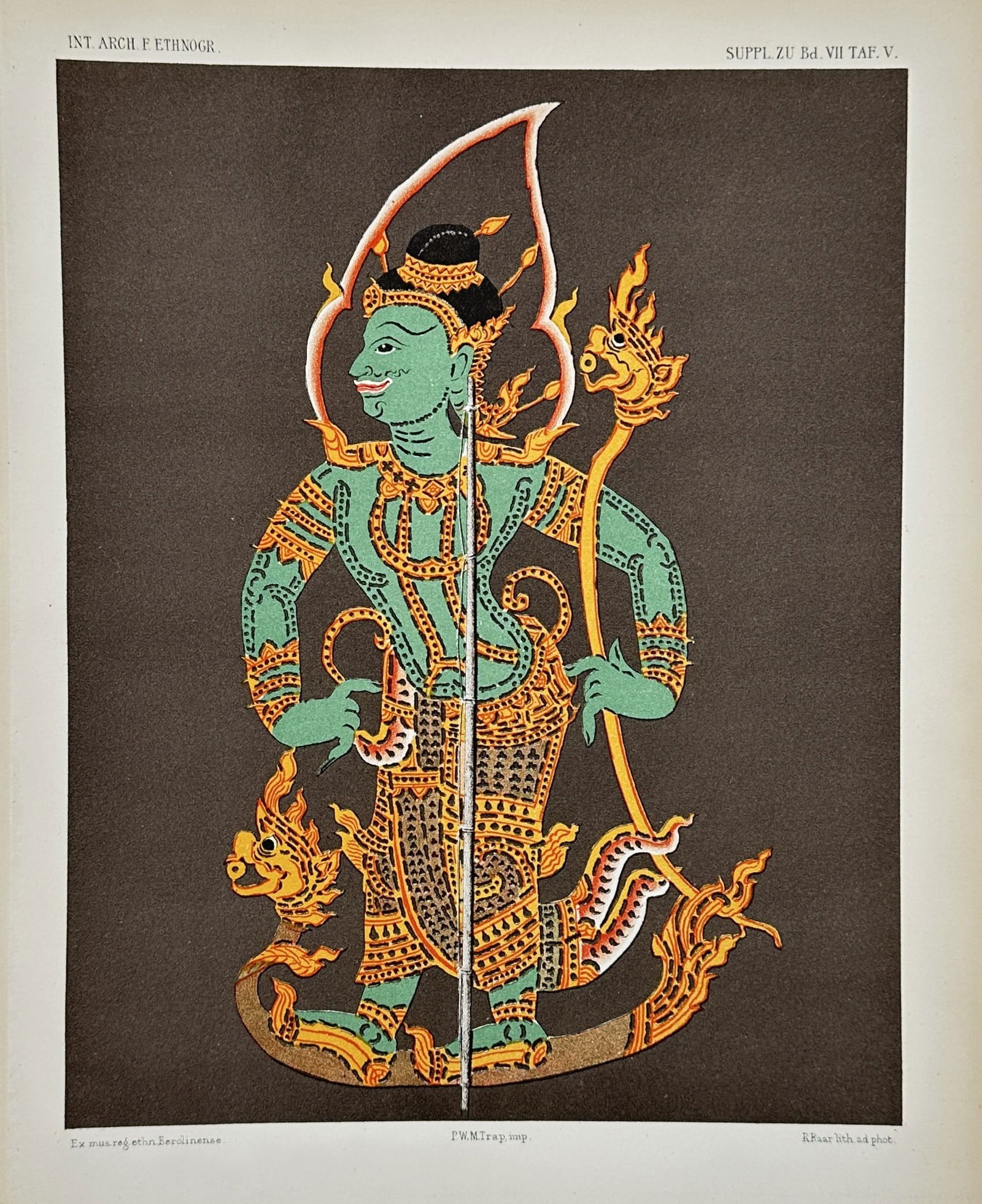 Pieter Willem Marinus Trap (1821–1905) – Illustration of a Thai Mythological Deity (1 of 3)