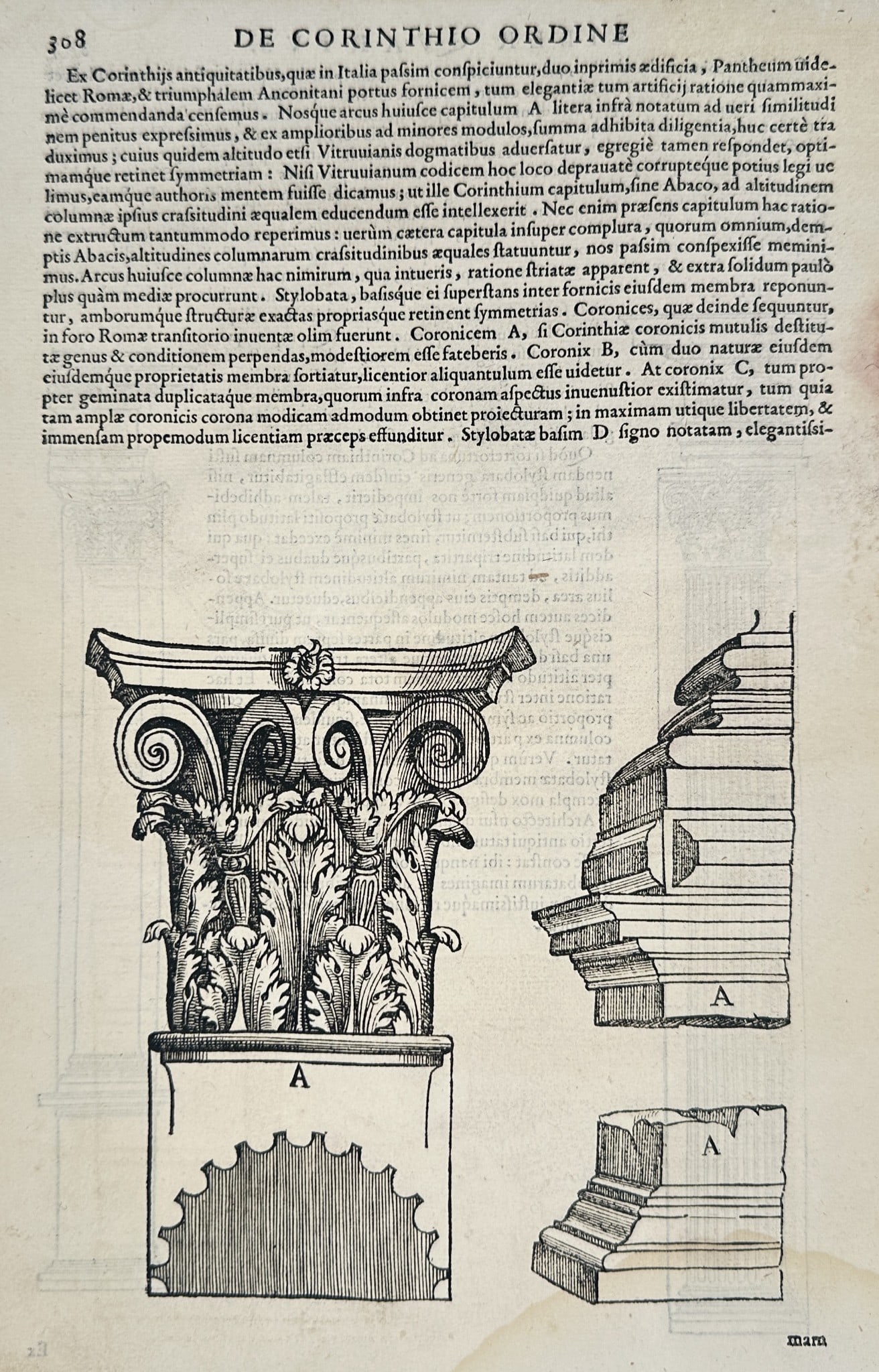 Andrea Palladio (1508–1580) – Architectural Study of a Corinthian Capital (1 of 2)