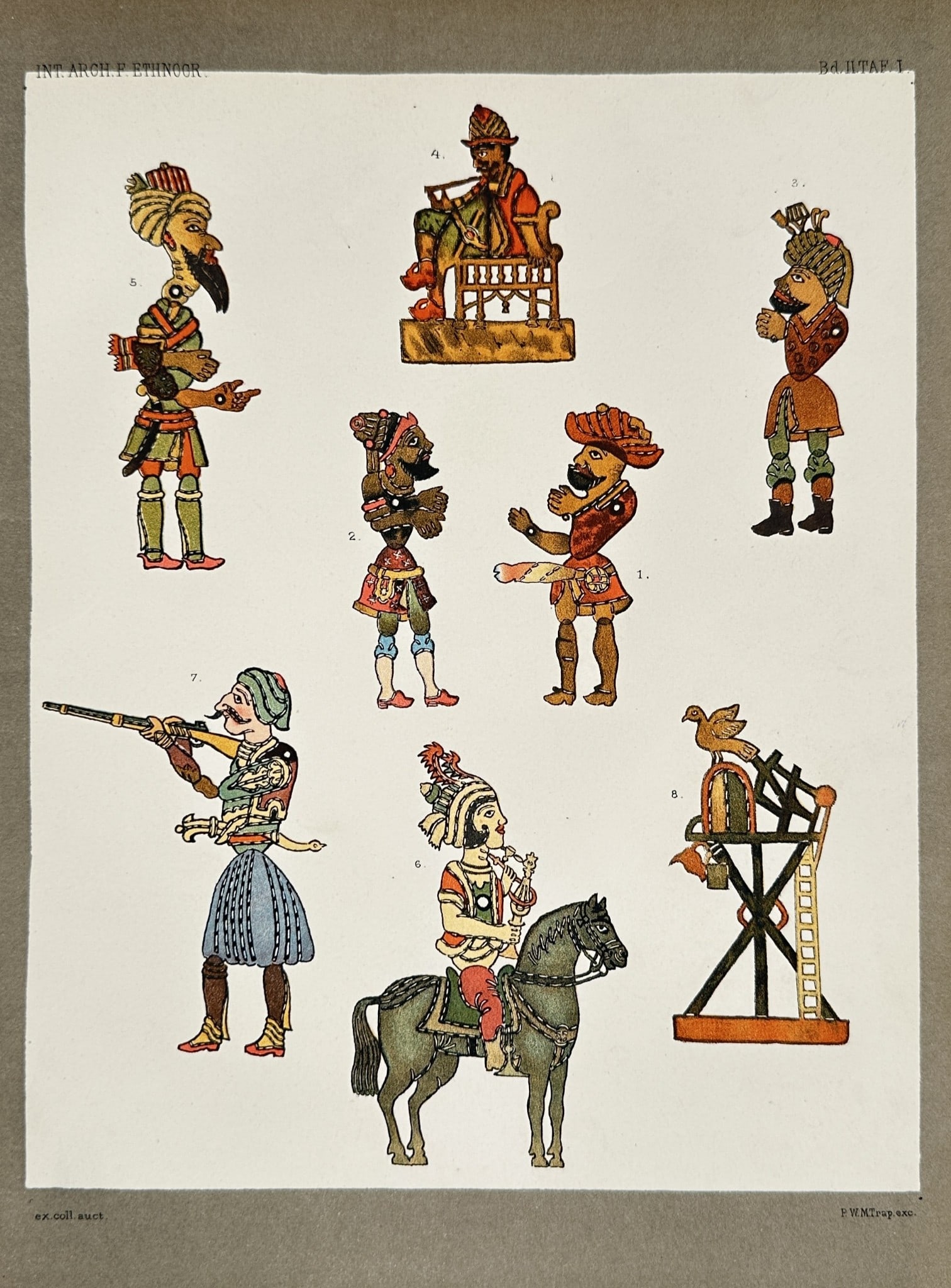 Pieter Willem Marinus Trap (1852–1905) – Karagoz Shadow Puppet Figures (1 of 2)