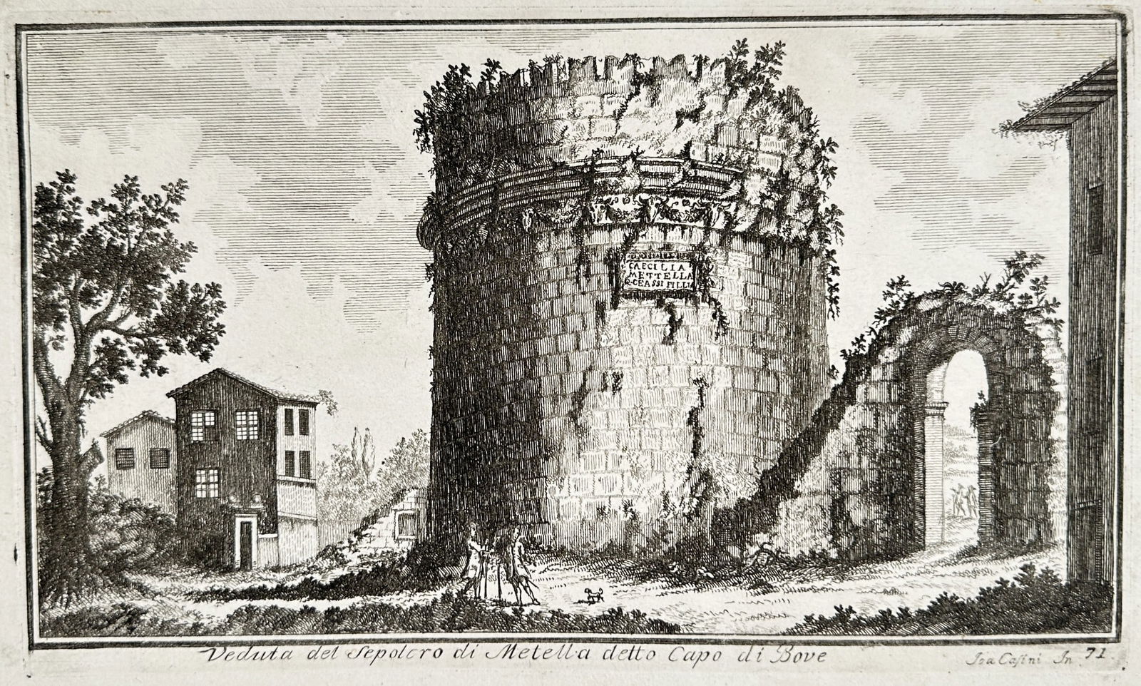 Giovanni Battista Piranesi (1720–1778) – View of the Sepulchre of Cecilia Metell (1 of 2)