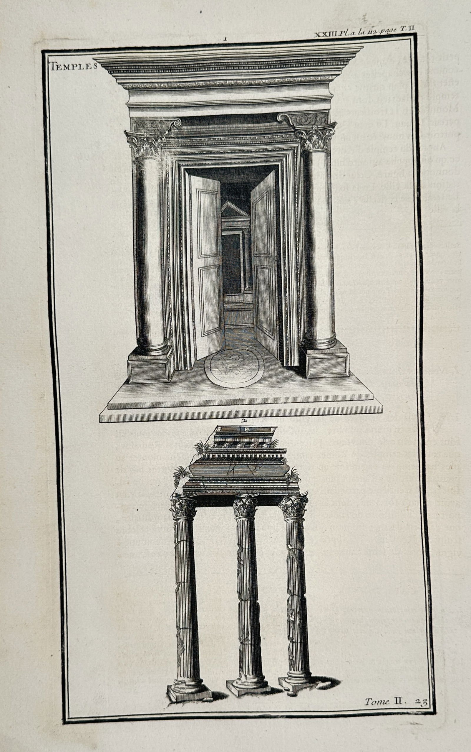 Bernard de Montfaucon (1655–1741) – Classical Temple Portal and Corinthian Columns (1 of 3)