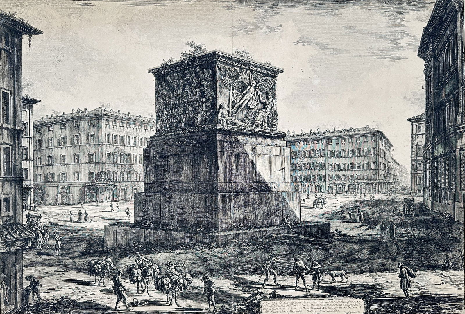 Giovanni Battista Piranesi (1720–1778) – Base of the Column of Antoninus Pius (1 of 2)