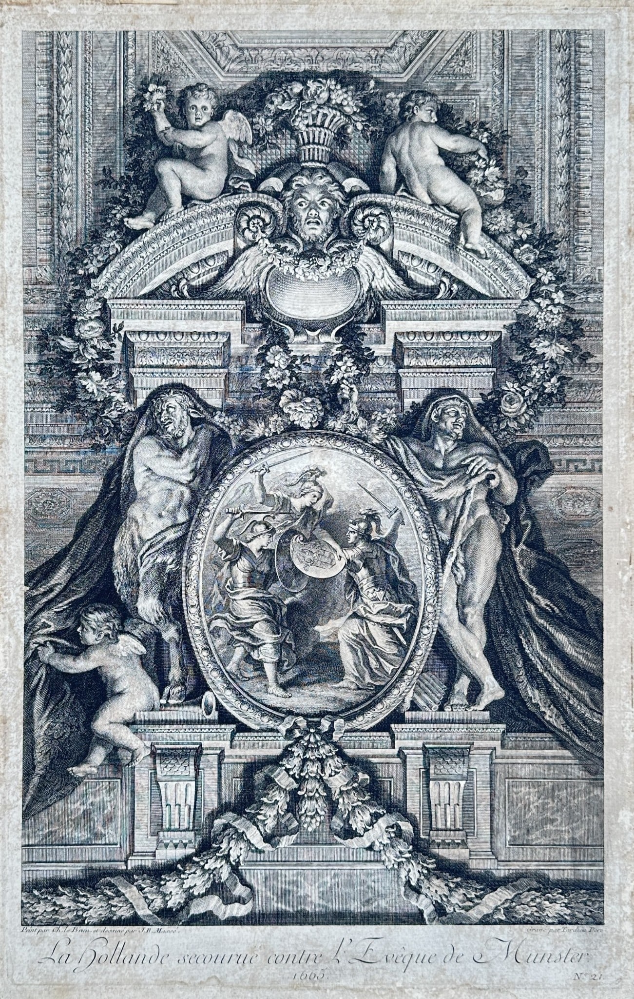 Jean-Baptiste Massé (1687–1767) – Allegory of the Netherlands Rescued against (1 of 3)