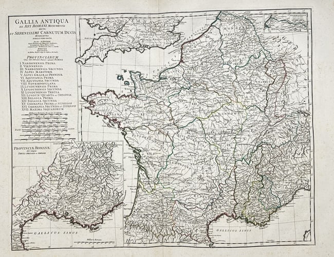 Jean-Baptiste Bourguignon d'Anville – Map of Gallia Antiqua / Ancient Gaul (1 of 2)
