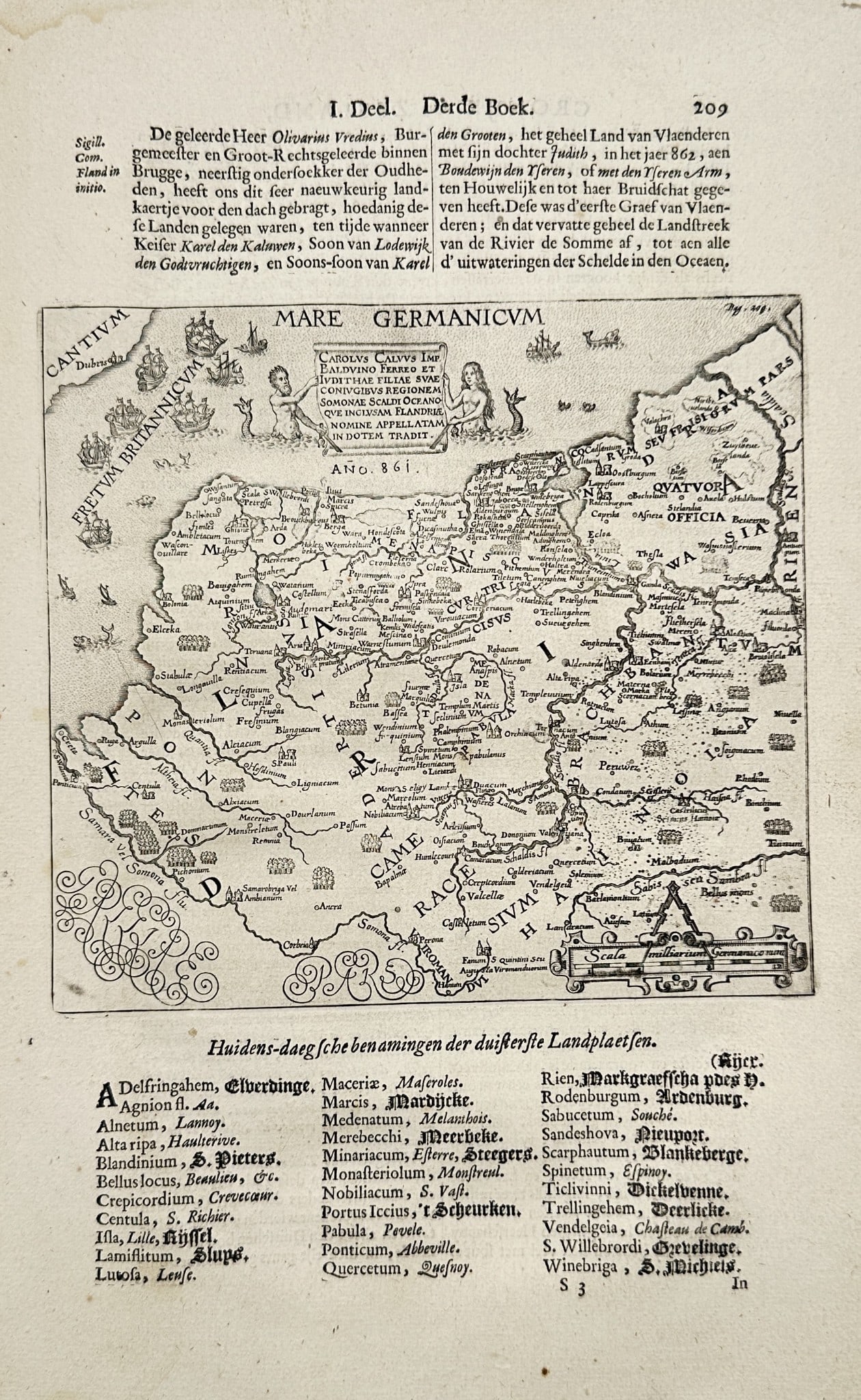 Olivarius Vredius (1596–1652) – Map of Northwestern Europe – Engraving (1 of 2)