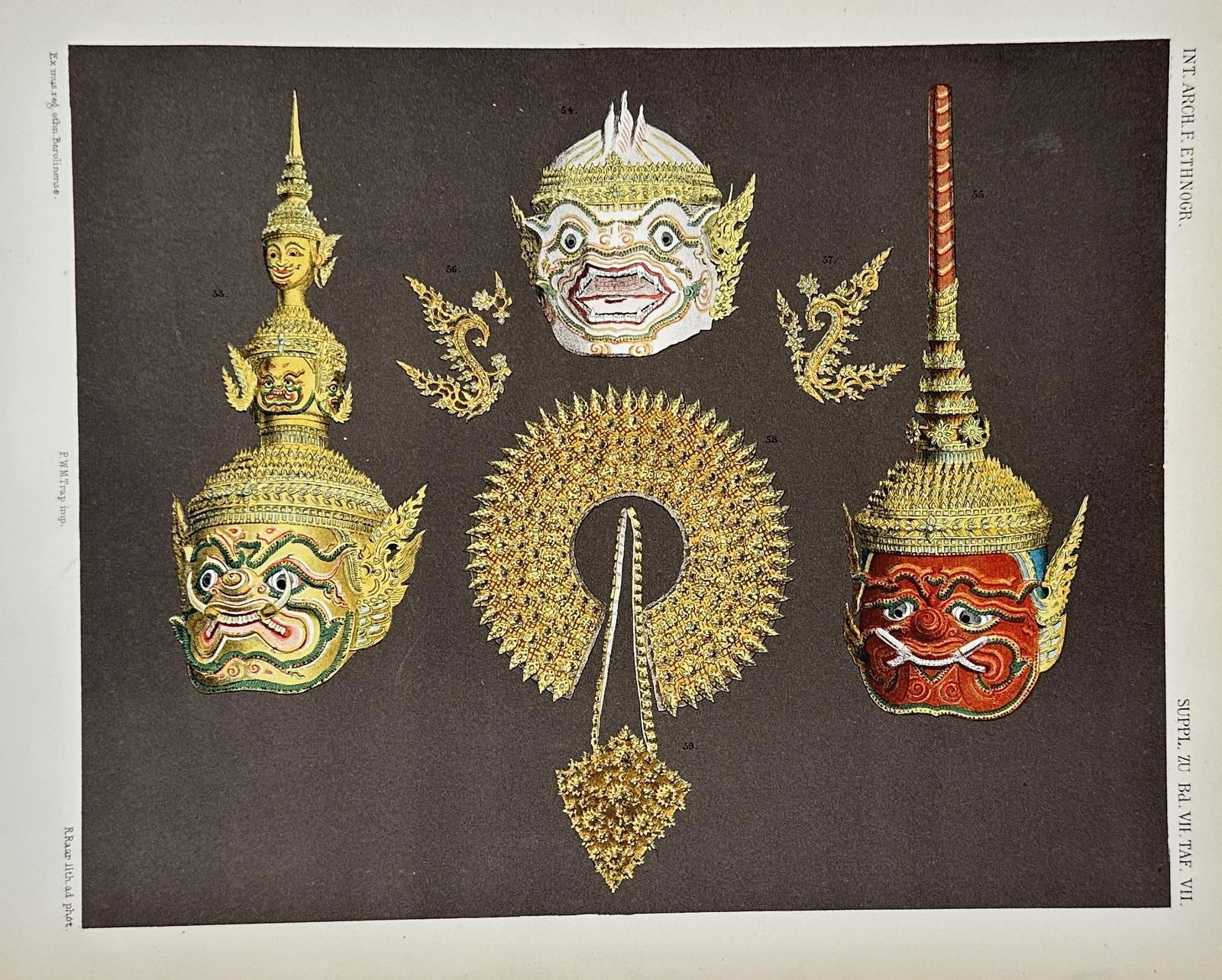 Pieter Willem Marinus Trap (1852–1905) – Ceremonial Headdresses and Jewelry (1 of 2)