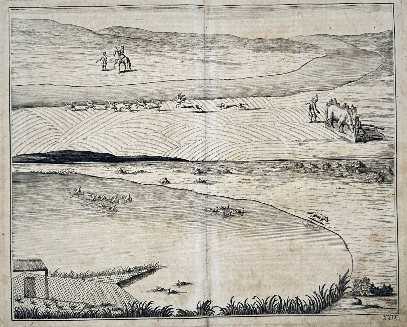 Robert Bénard (1734–1777) – Scenes of Hunting and Trapping – Engraving (1 of 2)