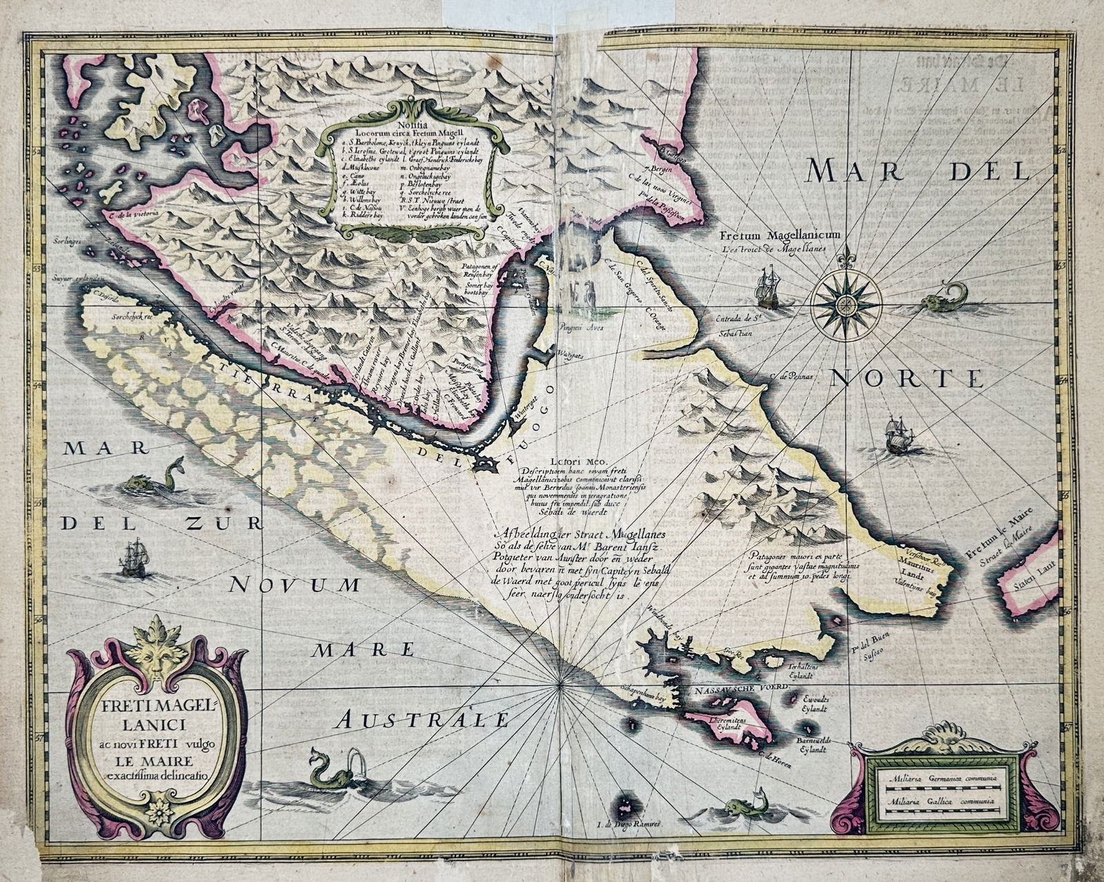 Jodocus Hondius (1563–1612) – Map of the Strait of Magellan (1 of 2)